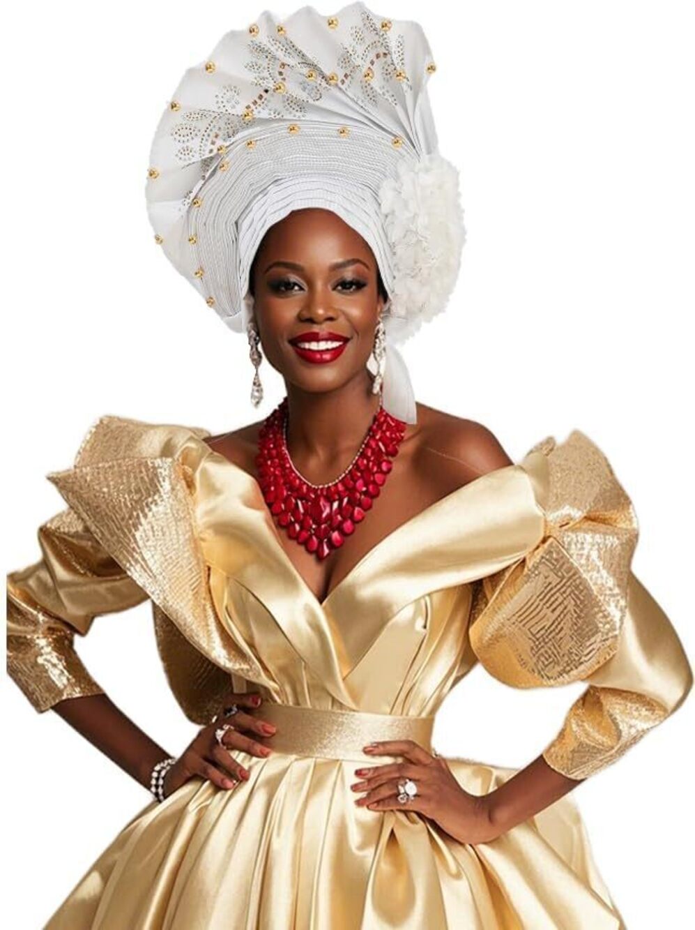 5939 Africa Nigeria Headscarf Fashion Ankara Style Suitable For Church